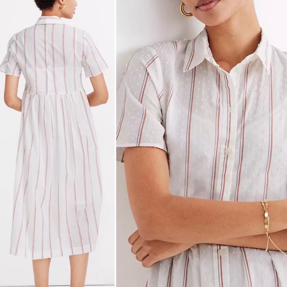 Madewell Midi Swiss Dot Shirtdress